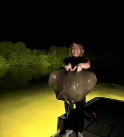 Angler fishing in FL with 1 big fish