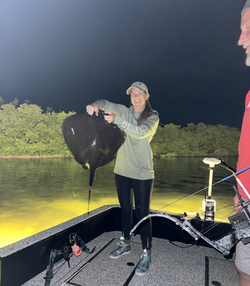 A person enjoying a fishing tour in Tampa, Florida