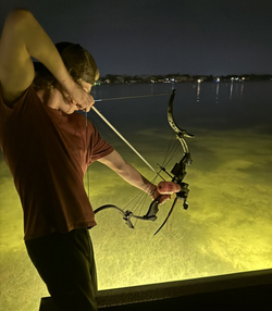 Fisherman on boat in Tampa, Florida
