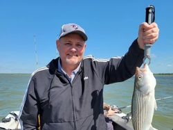 Striped bass caught by angler in OK