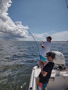Two people fishing in Alabama