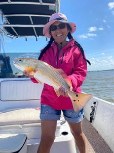 Angler holding a 19-inch fish in Gulf Shores