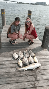 Two people fishing in the Gulf Shores
