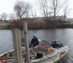 Person fishing in Michigan