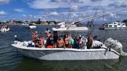 Group of people fishing on a sunny day in Florida