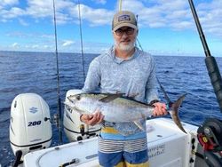 A person fishing in the waters of Stuart, Florida