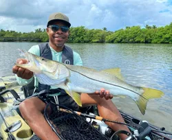 One snook caught fishing in Stuart, Florida