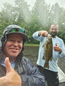 Two people fishing in Michigan