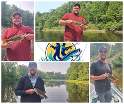 4 people fishing in the town of Alma