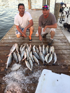 Two anglers fishing in San Leon