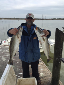 Two big fish caught by an angler in San Leon