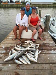 Two big fish caught during a fishing trip in San Leon