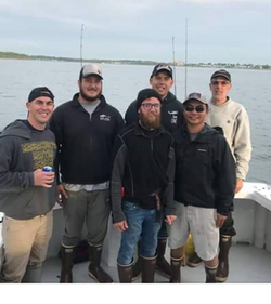 Group of six people fishing in Quincy