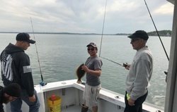 Three people fishing in Quincy
