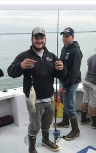 Two people fishing in Quincy