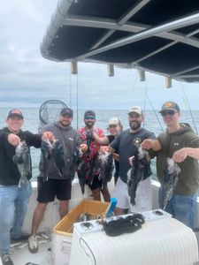 7 people fishing at Bourne