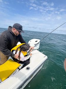 Person enjoying MA cruises, fishing, and tours