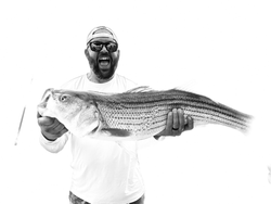 Trolling for stripers in Barnstable Harbor's partly cloudy paradise!