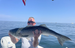 Striped bass, 40 inches, caught in Barnstable