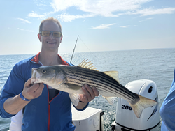 Striped Bass action awaits in the clear waters off Barnstable!