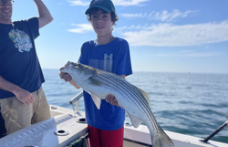 Striped bass fishing in MA