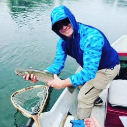 Angler enjoying a fishing trip in AB