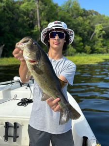 Scenic landscape of Interlachen, with fishing activity