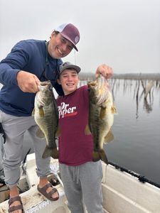 Angler fishing for largemouth bass in Florida