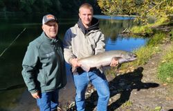 Chinook salmon caught while fishing in Oregon