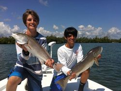 Two redfish caught in Jensen Beach