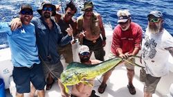 Group of 8 people fishing in North Carolina