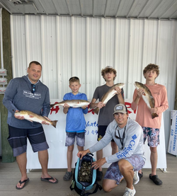 Four big fish caught in Steinhatchee, Florida while fishing