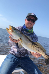 Spotted weakfish caught by two people in Steinhatchee