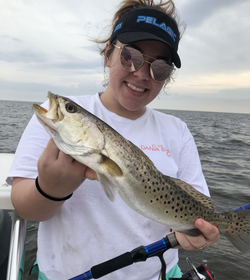 Spotted weakfish caught while fishing in Steinhatchee