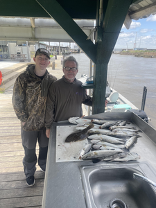 Caught the catch of the day on the dock.