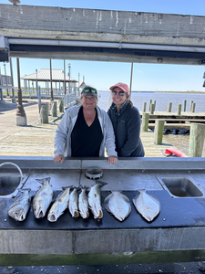 Reeling in the catch of the day.