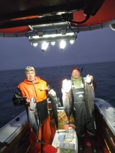 4 blackfin tuna fish caught while fishing in Pacific City