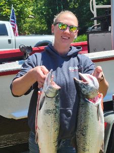 Two fish caught by angler in Pacific City