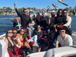 Group of 12 people enjoying a water sports adventure in FL