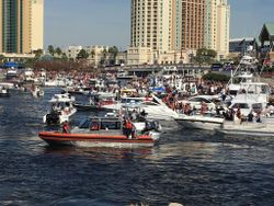 An adventurous person enjoying water sports in St. Petersburg