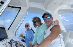 Three people on a fishing tour in Florida