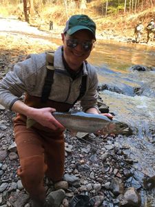 Angler fishing in the Iron River