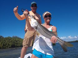 Anglers with a big caught fish in FL