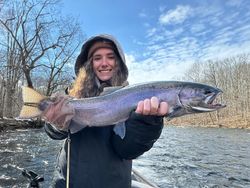 Catching trout on the Salmon River