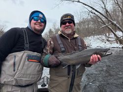 Steelhead success with good company! 🎣❄️