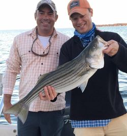 Photo of a striped bass caught in Keansburg