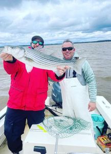 A striped bass catch in Keansburg