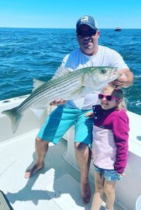 Striped bass caught in Keansburg
