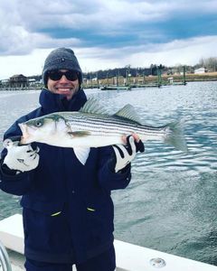 Striped bass caught by angler in Keansburg