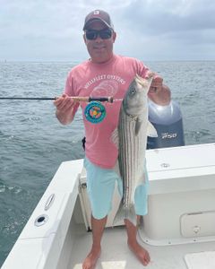 Striped bass caught while fishing in Keansburg